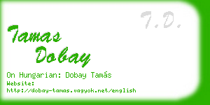 tamas dobay business card
